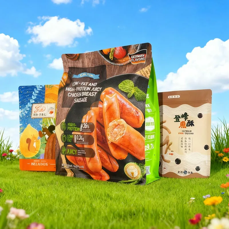 Еко-пријателски кеси за пакување со сушено овошје и јаткасти плодови од крафт хартија